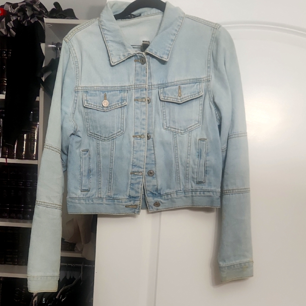 Light Blue Denim Jacket Shein